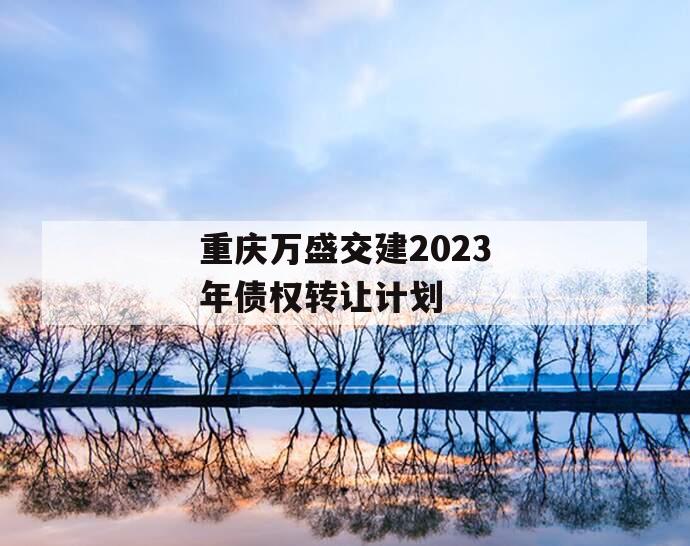 重庆万盛交建2023年债权转让计划