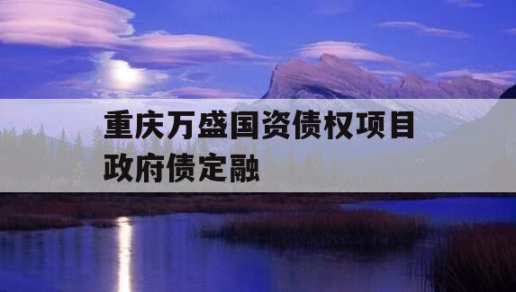 重庆万盛国资债权项目政府债定融