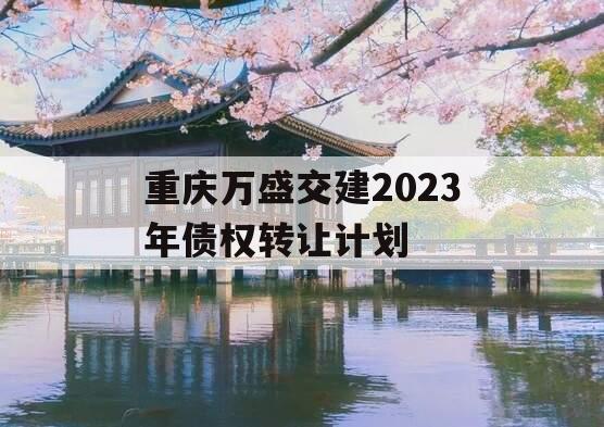 重庆万盛交建2023年债权转让计划