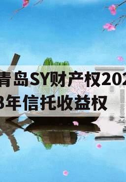 青岛SY财产权2023年信托收益权