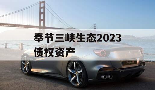 奉节三峡生态2023债权资产