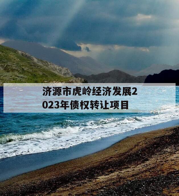 济源市虎岭经济发展2023年债权转让项目