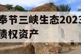 奉节三峡生态2023债权资产