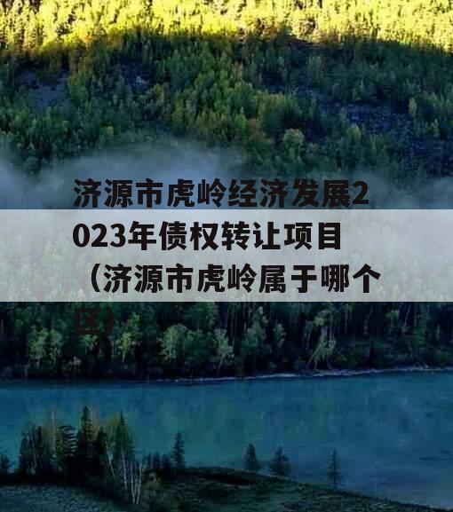 济源市虎岭经济发展2023年债权转让项目（济源市虎岭属于哪个区）