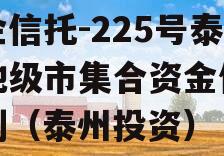 央企信托-225号泰州地级市集合资金信托计划（泰州投资）