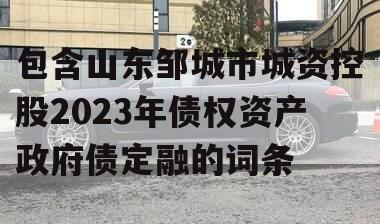 包含山东邹城市城资控股2023年债权资产政府债定融的词条