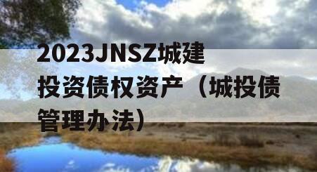 2023JNSZ城建投资债权资产（城投债管理办法）