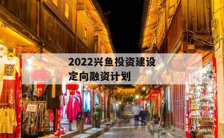 2022兴鱼投资建设定向融资计划