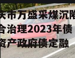 重庆市万盛采煤沉陷区综合治理2023年债权资产政府债定融