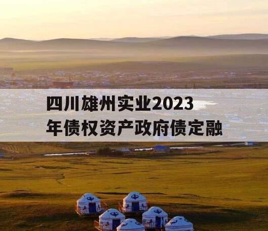 四川雄州实业2023年债权资产政府债定融