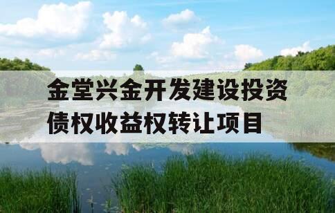 金堂兴金开发建设投资债权收益权转让项目