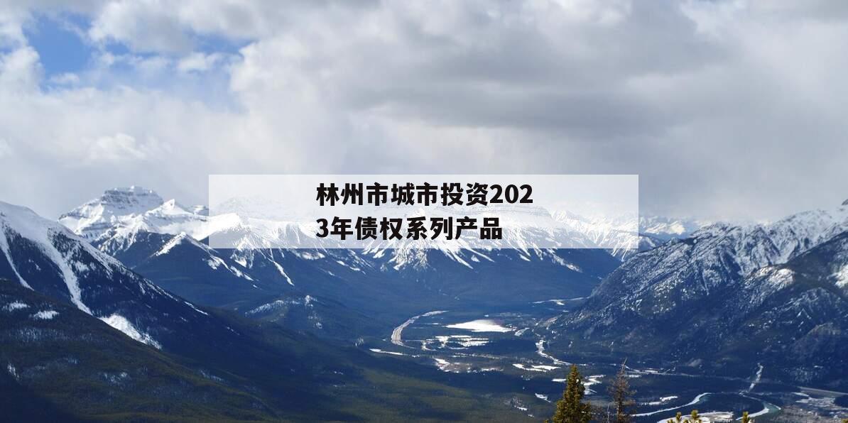 林州市城市投资2023年债权系列产品