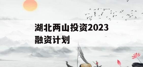 湖北两山投资2023融资计划