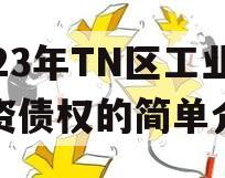 2023年TN区工业投资债权的简单介绍