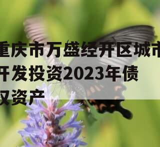 重庆市万盛经开区城市开发投资2023年债权资产