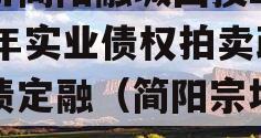 四川简阳融城国投2023年实业债权拍卖政府债定融（简阳宗地拍卖）