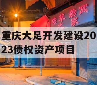 重庆大足开发建设2023债权资产项目