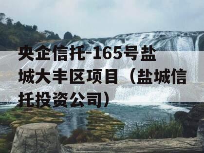 央企信托-165号盐城大丰区项目（盐城信托投资公司）