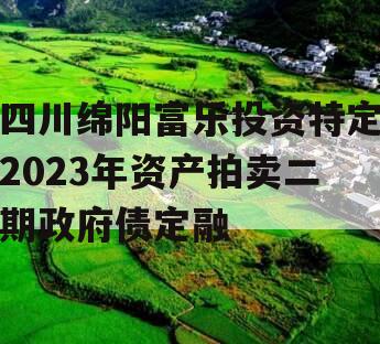 四川绵阳富乐投资特定2023年资产拍卖二期政府债定融