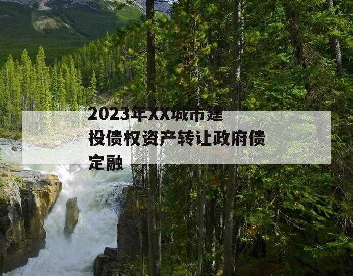 2023年XX城市建投债权资产转让政府债定融