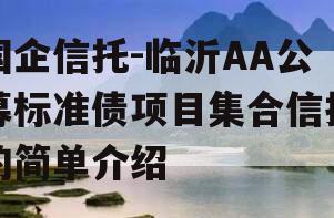 国企信托-临沂AA公募标准债项目集合信托的简单介绍