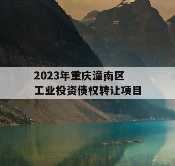 2023年重庆潼南区工业投资债权转让项目