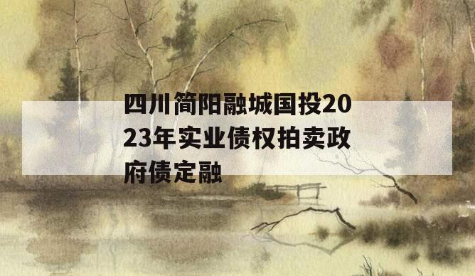 四川简阳融城国投2023年实业债权拍卖政府债定融