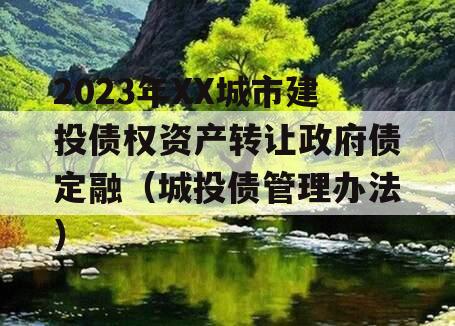 2023年XX城市建投债权资产转让政府债定融（城投债管理办法）