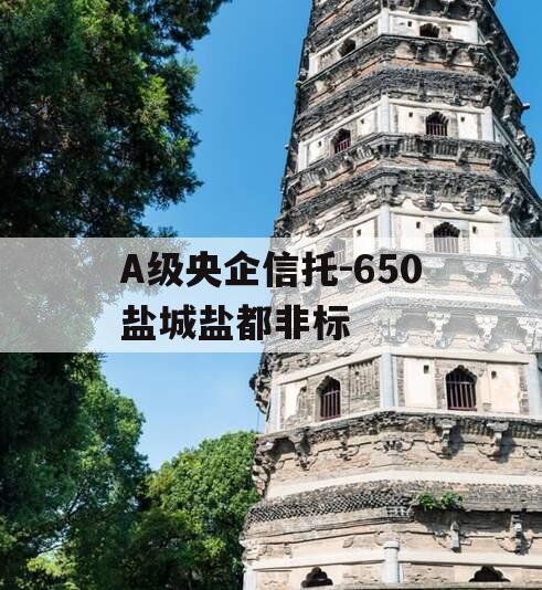 A级央企信托-650盐城盐都非标