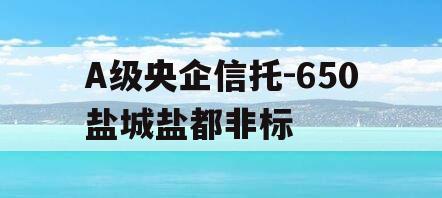 A级央企信托-650盐城盐都非标