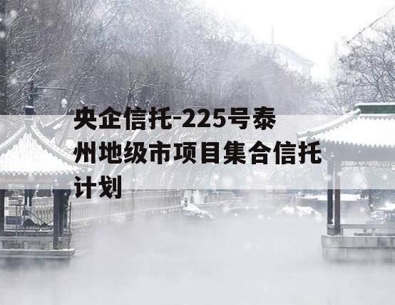 央企信托-225号泰州地级市项目集合信托计划