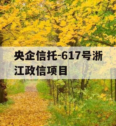 央企信托-617号浙江政信项目