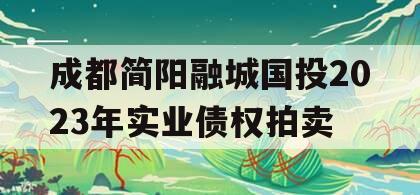 成都简阳融城国投2023年实业债权拍卖