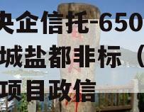 A级央企信托-650号盐城盐都非标（盐城信托项目政信
）