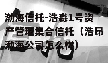 渤海信托-浩淼1号资产管理集合信托（浩昂渤海公司怎么样）