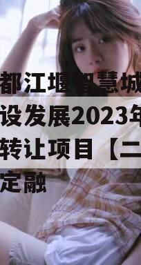 成都都江堰智慧城市运营建设发展2023年债权转让项目【二】政府债定融