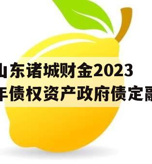 山东诸城财金2023年债权资产政府债定融