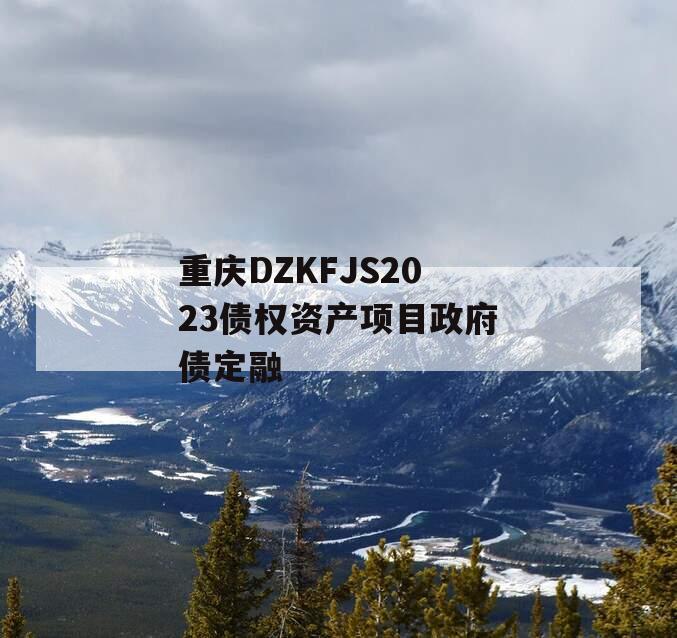 重庆DZKFJS2023债权资产项目政府债定融