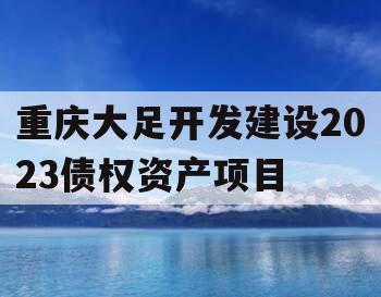 重庆大足开发建设2023债权资产项目