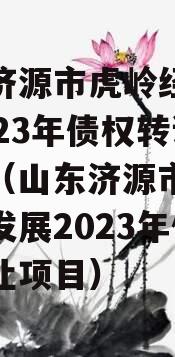 山东济源市虎岭经济发展2023年债权转让项目（山东济源市虎岭经济发展2023年债权转让项目）