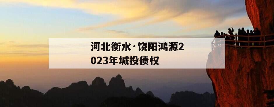 河北衡水·饶阳鸿源2023年城投债权