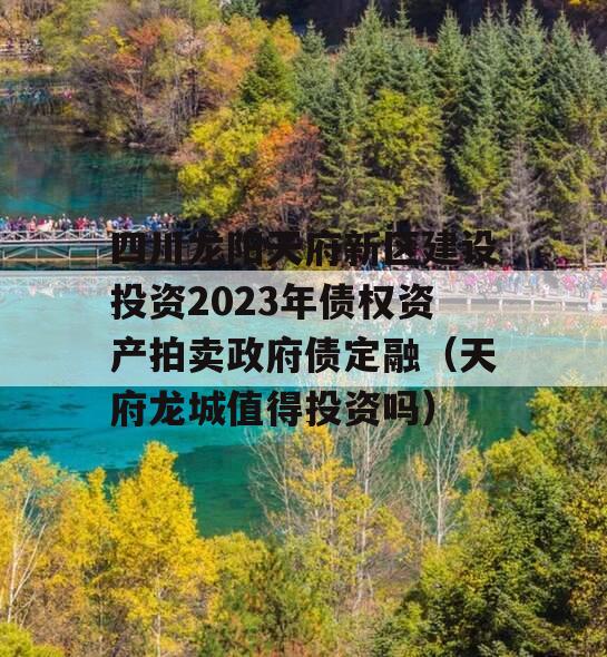 四川龙阳天府新区建设投资2023年债权资产拍卖政府债定融（天府龙城值得投资吗）