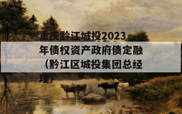 重庆黔江城投2023年债权资产政府债定融（黔江区城投集团总经理）