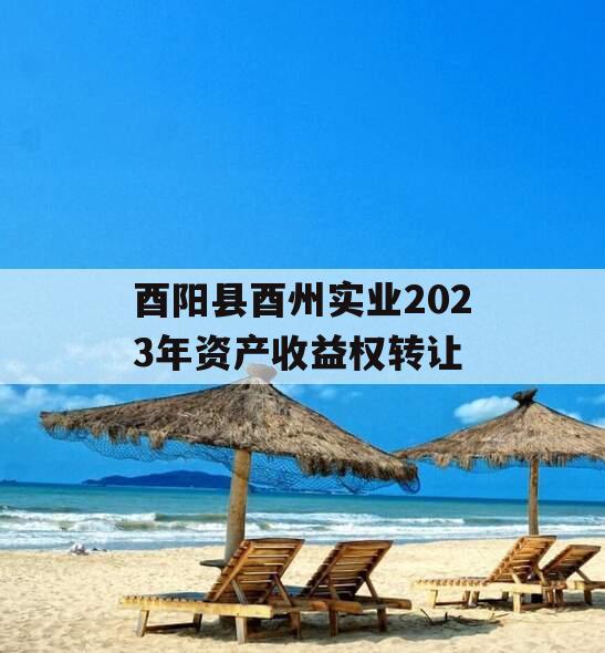 酉阳县酉州实业2023年资产收益权转让