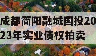 成都简阳融城国投2023年实业债权拍卖