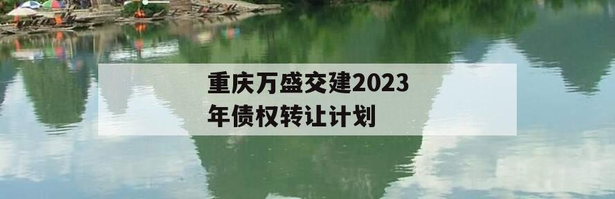 重庆万盛交建2023年债权转让计划