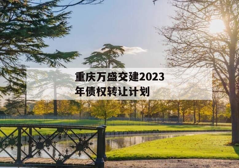 重庆万盛交建2023年债权转让计划