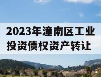 2023年潼南区工业投资债权资产转让