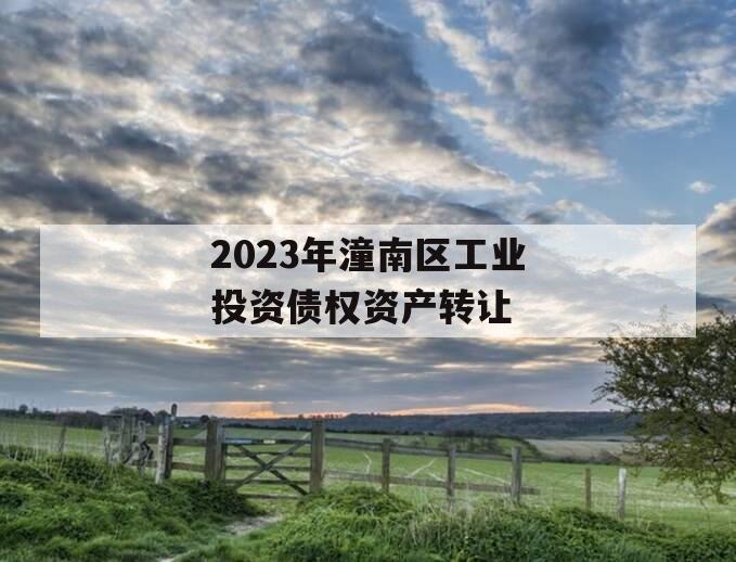 2023年潼南区工业投资债权资产转让