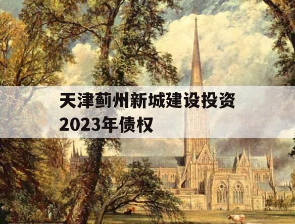 天津蓟州新城建设投资2023年债权